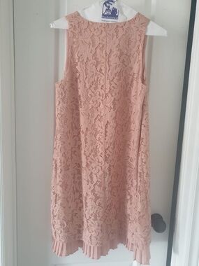 BCBGeneration Dusty Pink Lace Midi Dress